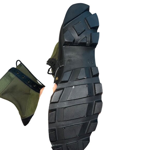 Vintage Mens Jungle Boots Size 9 Green DMS Protective Panama Sole Deadstock New - Picture 3 of 16